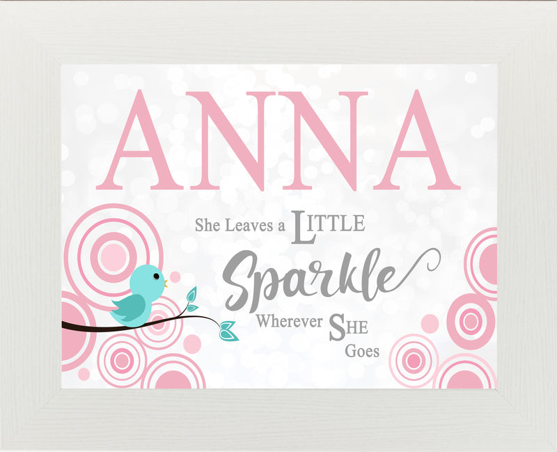She Leaves a Little Sparkle Personalized PER152 - Summer Snow Art