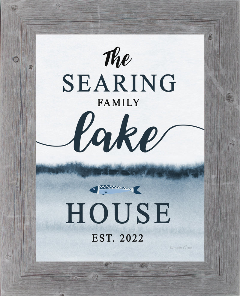 Personalized Family Lake House by Summer Snow PER173