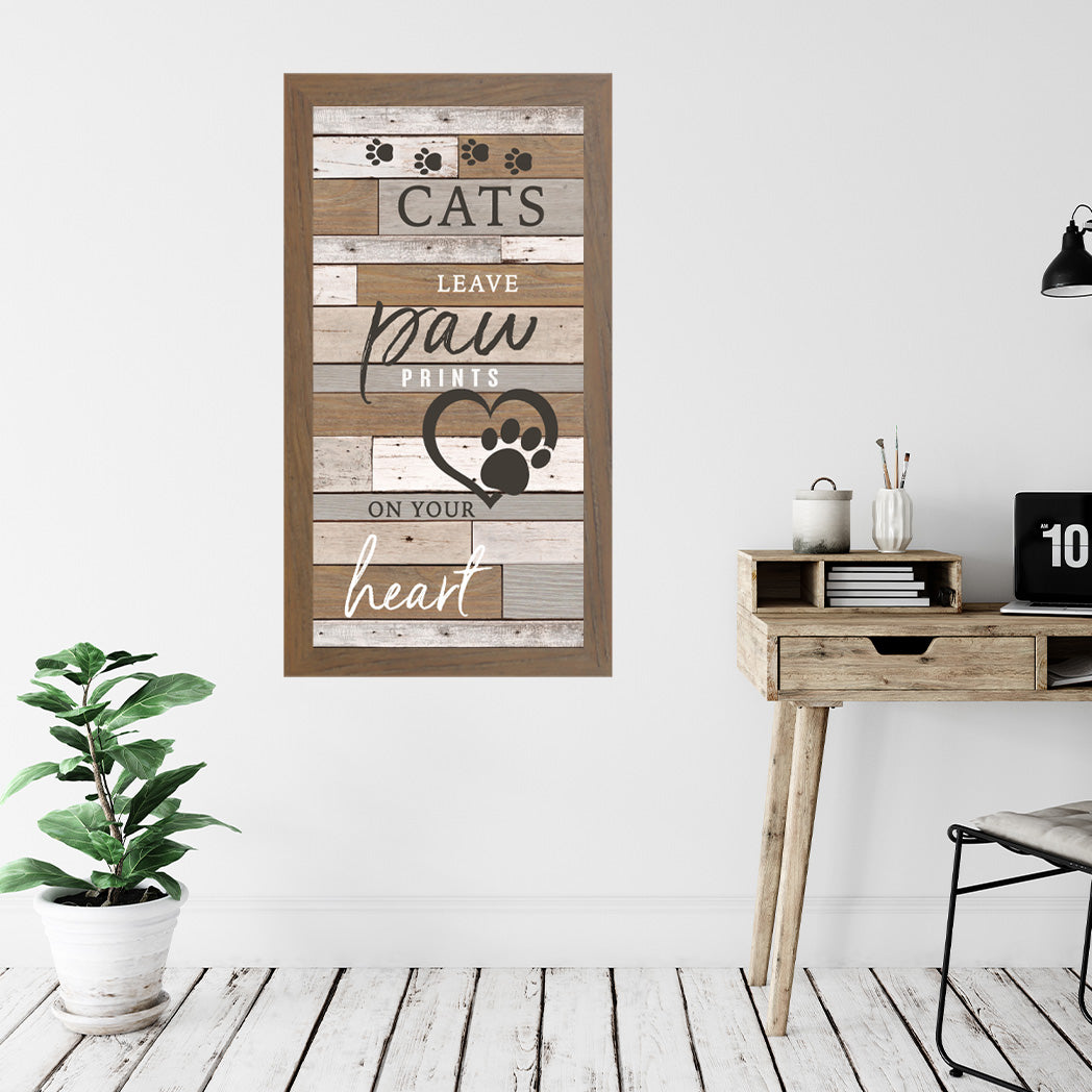 Framed wall art featuring dog, cat, bird, and farm animal designs from Summer Snow.