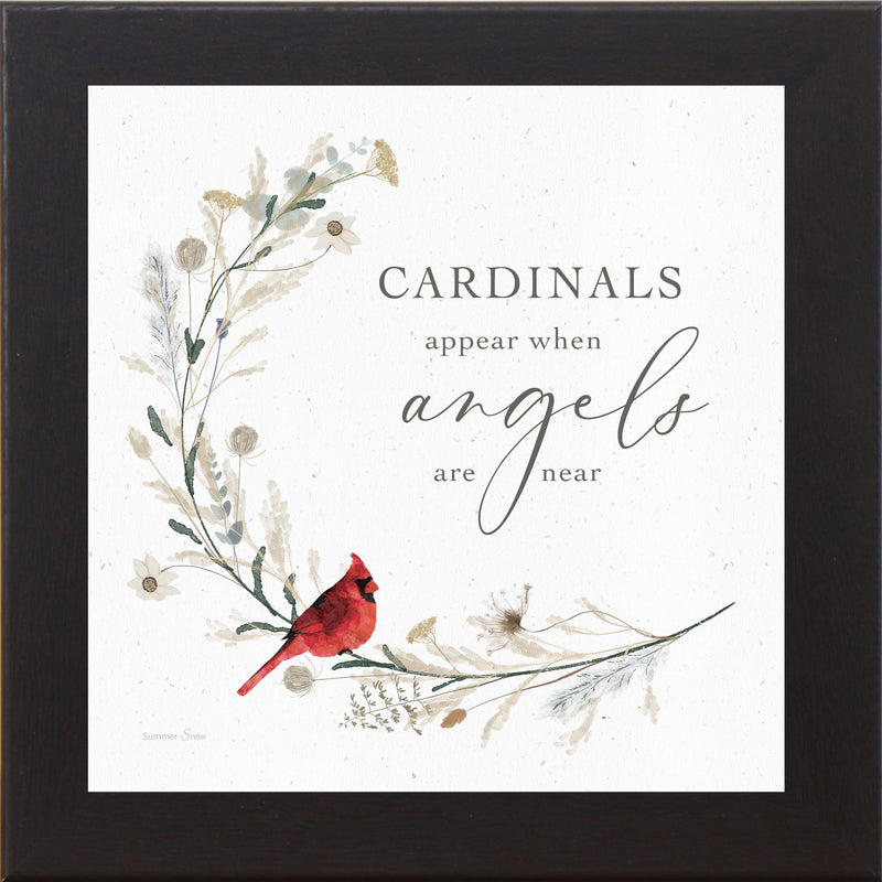 Cardinal Sympathy Wall Art – Choose a Saying | Framed Memorial Gift by Summer Snow | SN14