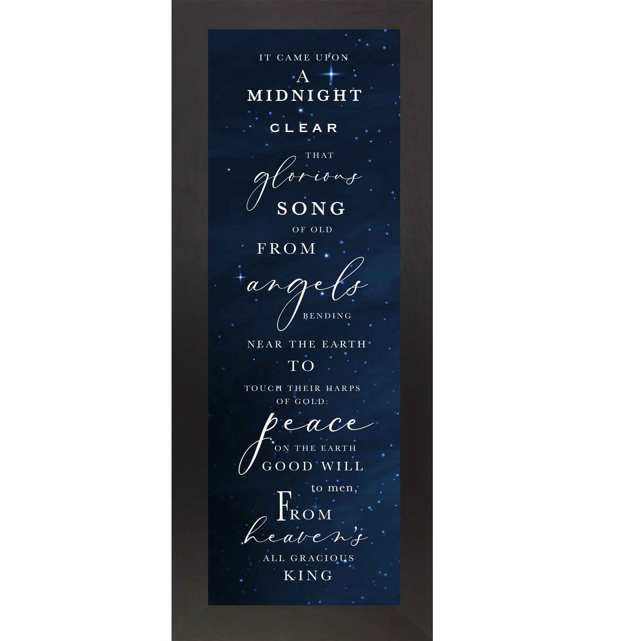 It Came Upon a Midnight Clear Wall Art – Christian Christmas Hymn Decor (SA811)