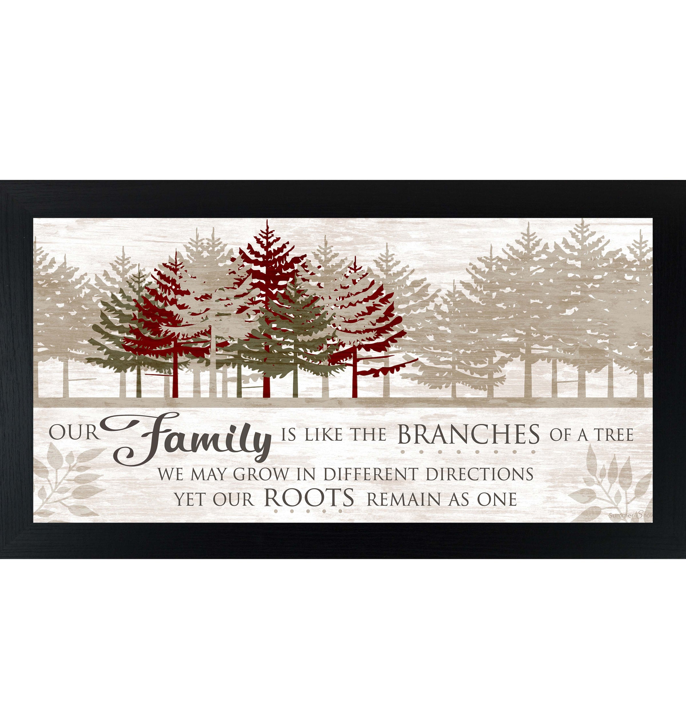 Our Family Is Like the Branches of a Tree – Framed Family Wall Art with Woodland Design (SS1583)