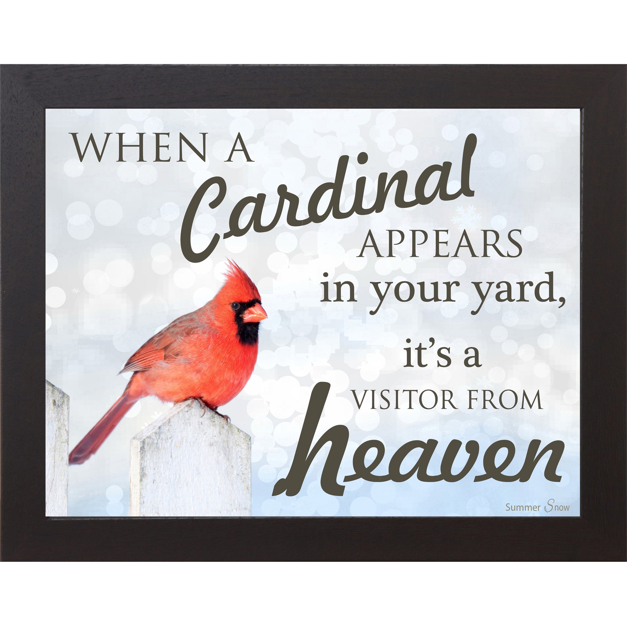 When a Cardinal Appears – Cardinal Remembrance Framed Wall Art | Spiritual Comfort Decor (SS9718)