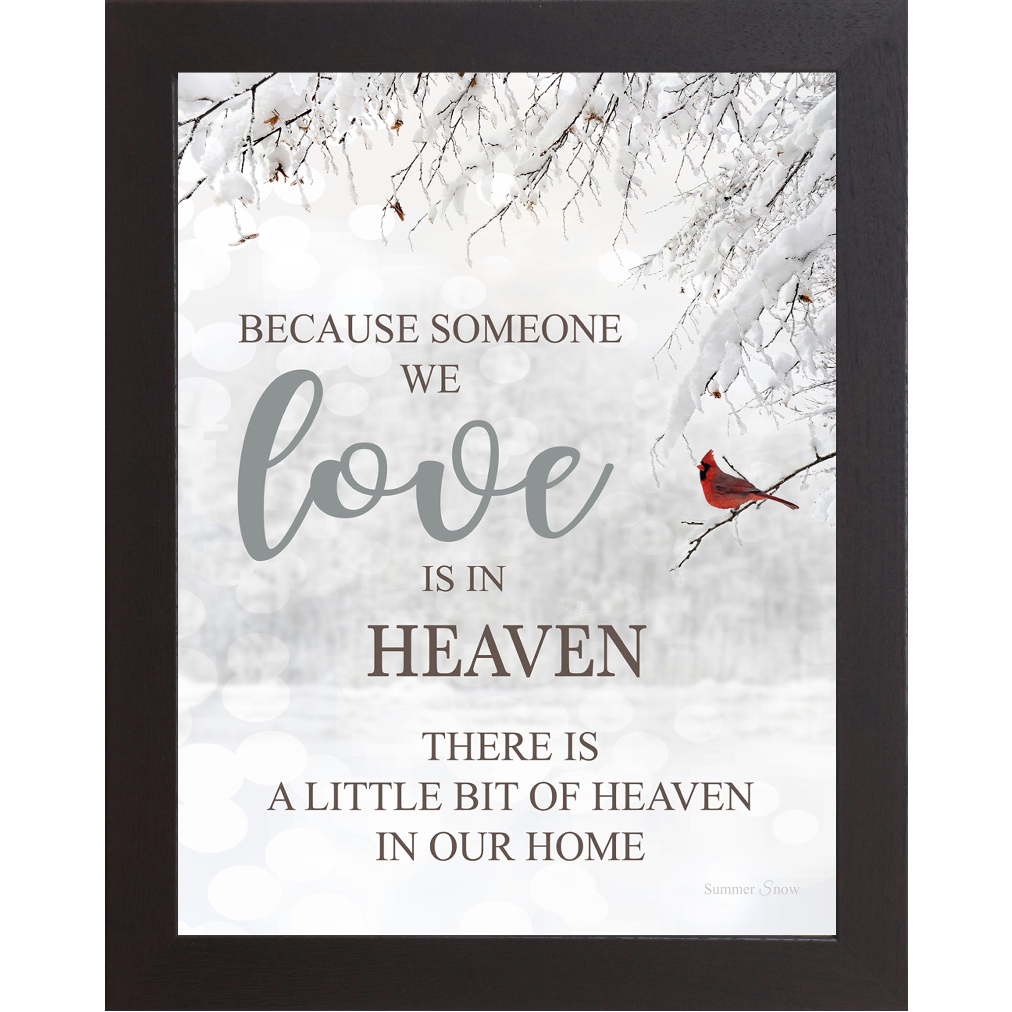 Because Someone We Love Is in Heaven – Framed Sympathy Wall Art (SSA23)