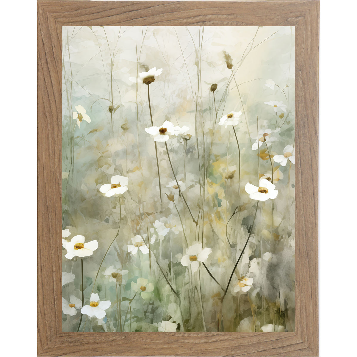 Watercolor Spring Floral Wall Art – Soft Meadow Blooms No Words (SB125) - Summer Snow Art