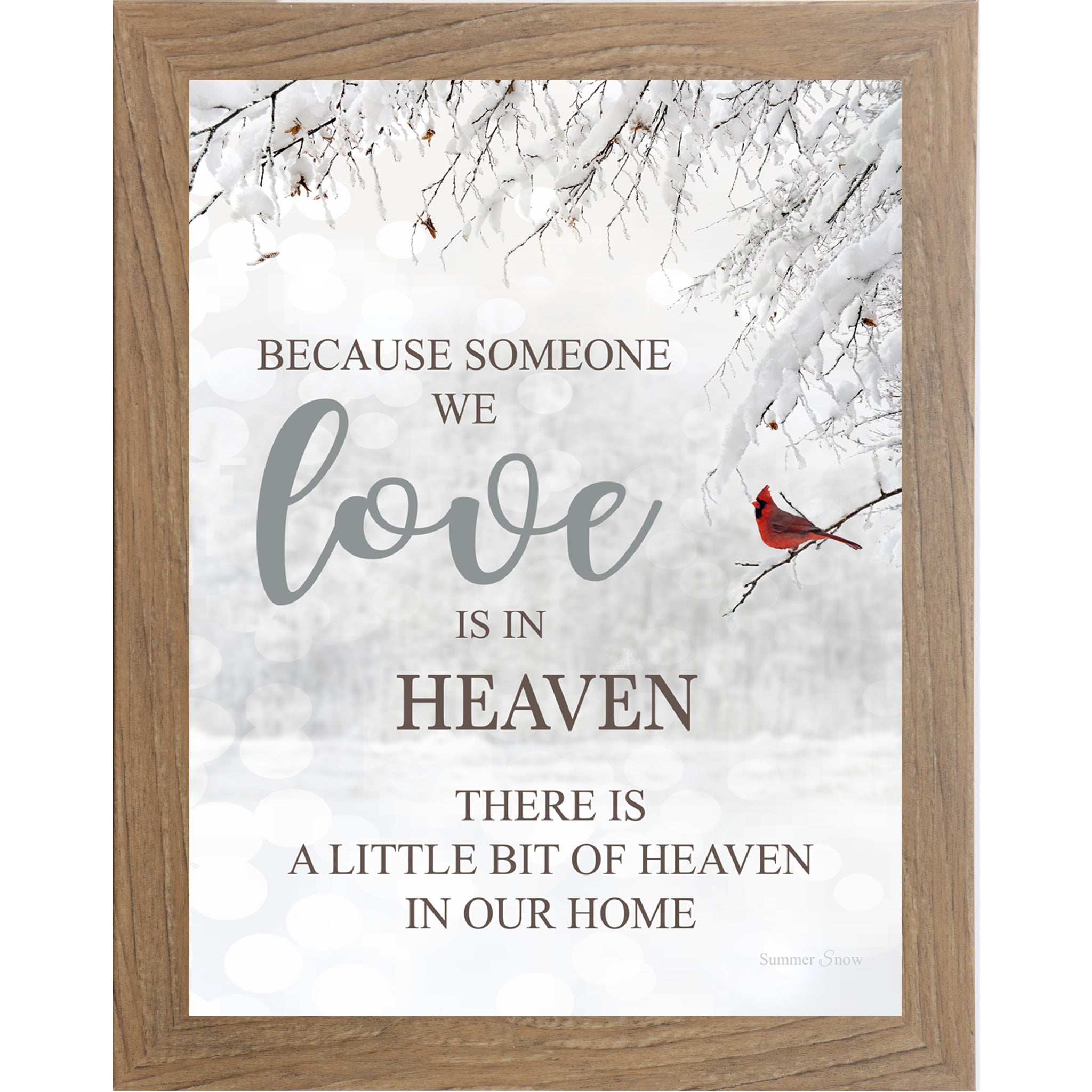 Because Someone We Love Is in Heaven – Framed Sympathy Wall Art (SSA23)
