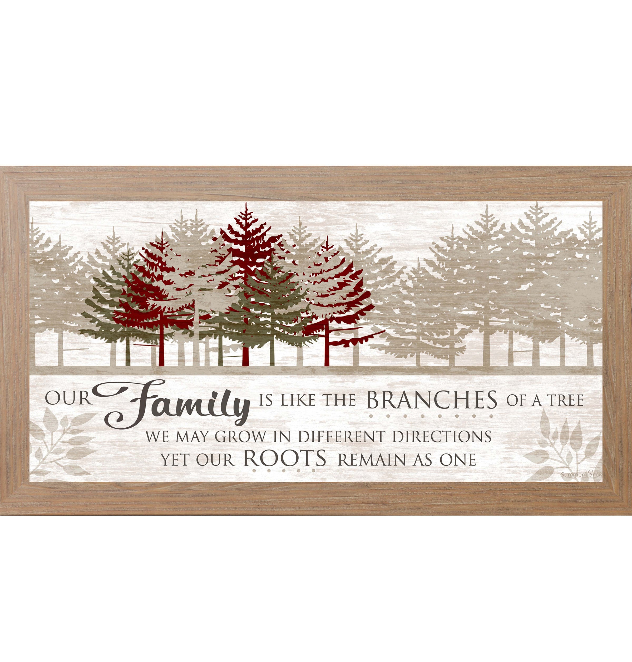 Our Family Is Like the Branches of a Tree – Framed Family Wall Art with Woodland Design (SS1583)