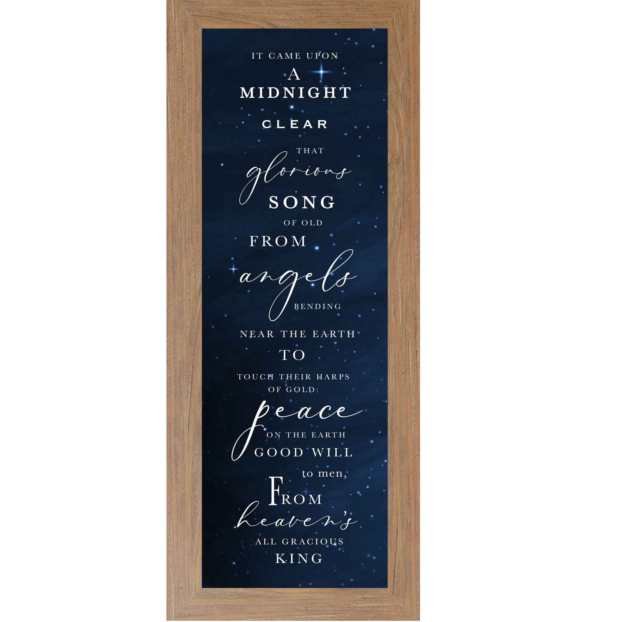 It Came Upon a Midnight Clear Wall Art – Christian Christmas Hymn Decor (SA811)