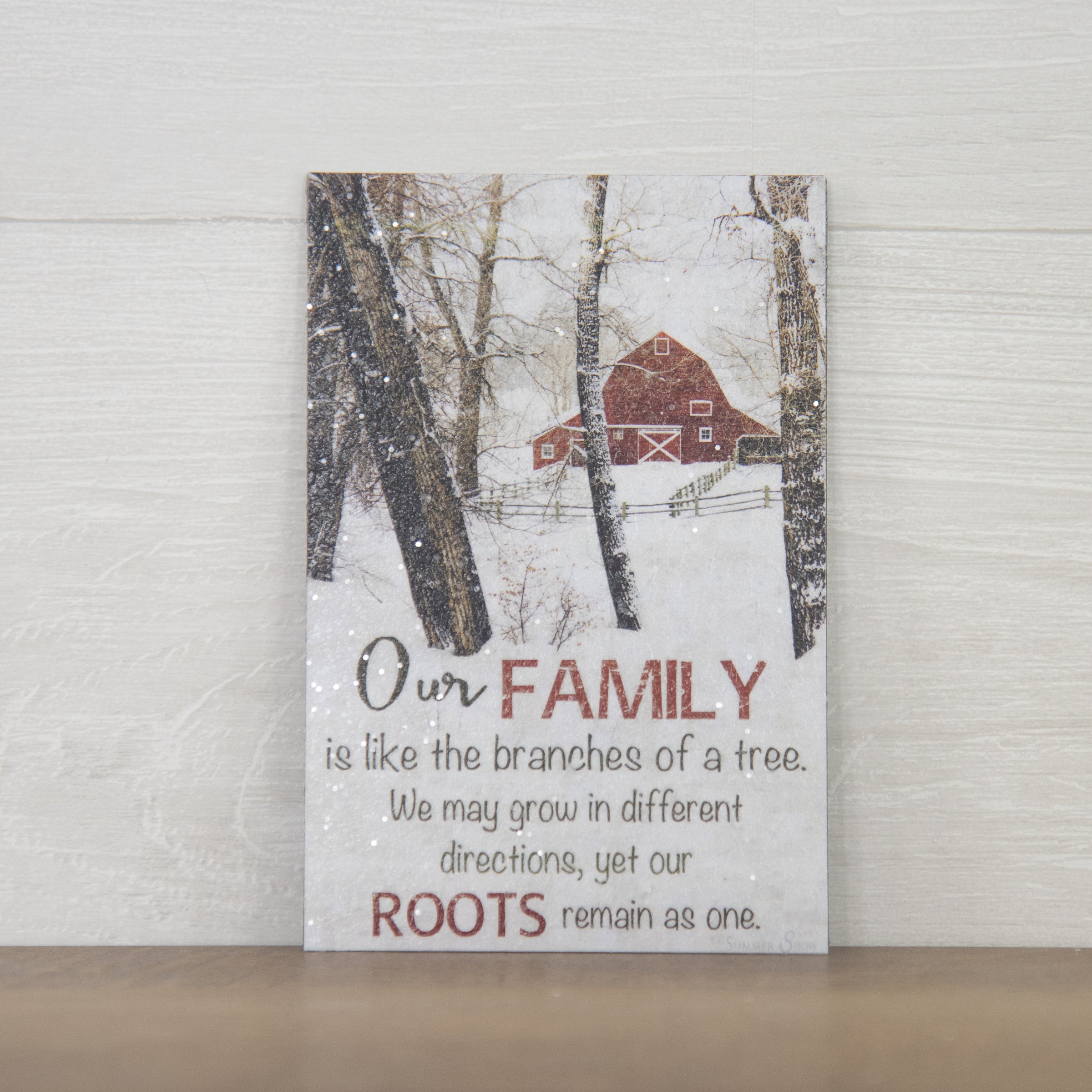 Our Family Is Like the Branches of a Tree Magnet – Winter Barn Decor (SS9868M)