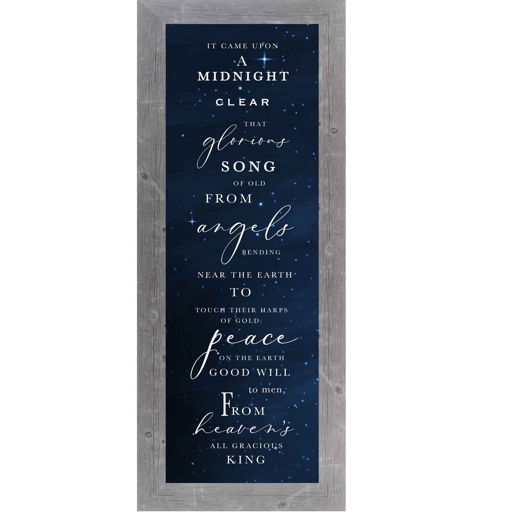 It Came Upon a Midnight Clear Wall Art – Christian Christmas Hymn Decor (SA811)