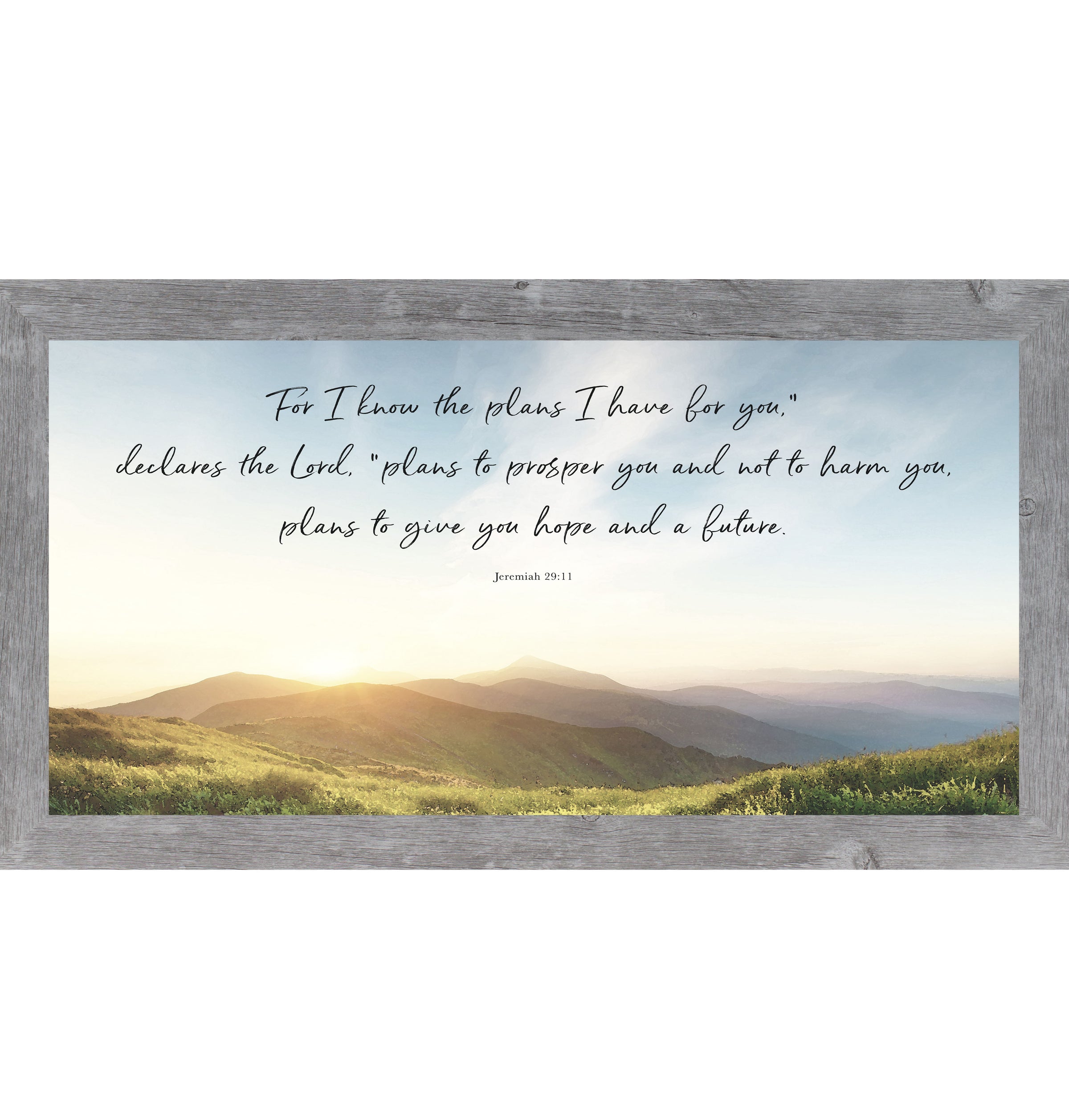 For I Know the Plans I Have for You – Jeremiah 29:11 Framed Wall Art | Inspirational Faith Decor | SS1598
