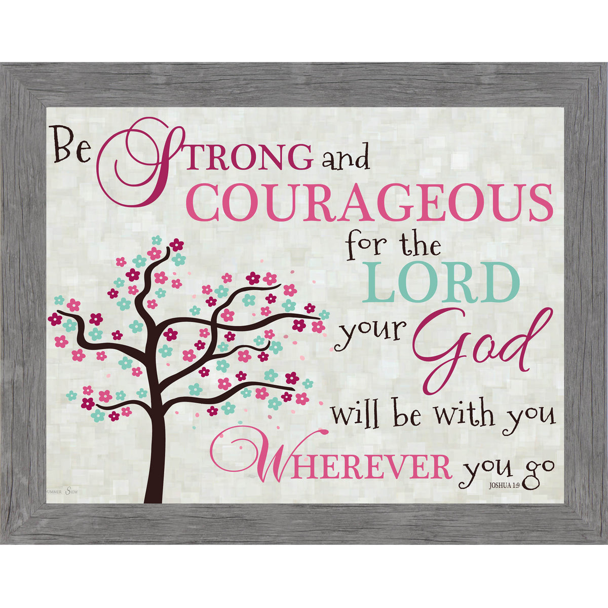 Be Strong and Courageous Pink SS9936