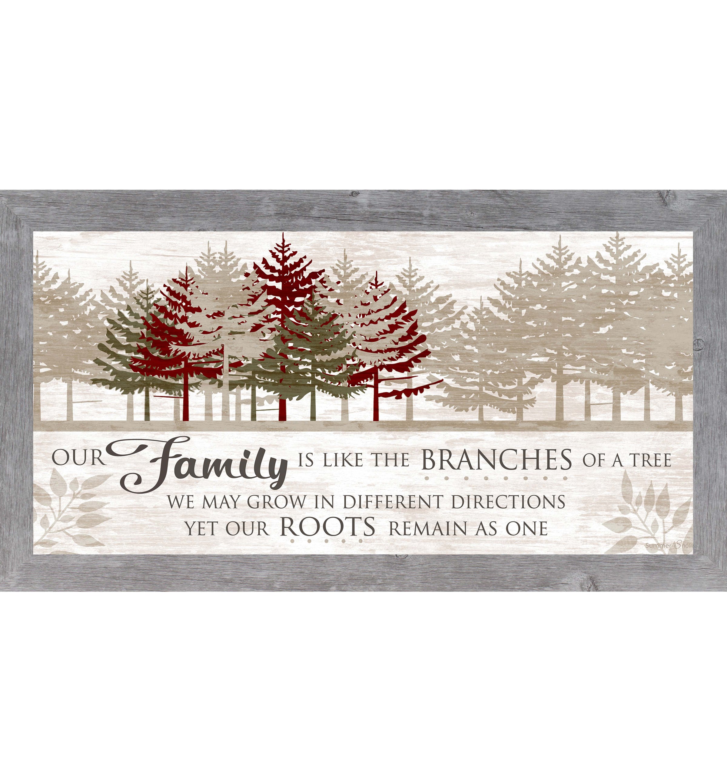 Our Family Is Like the Branches of a Tree – Framed Family Wall Art with Woodland Design (SS1583)