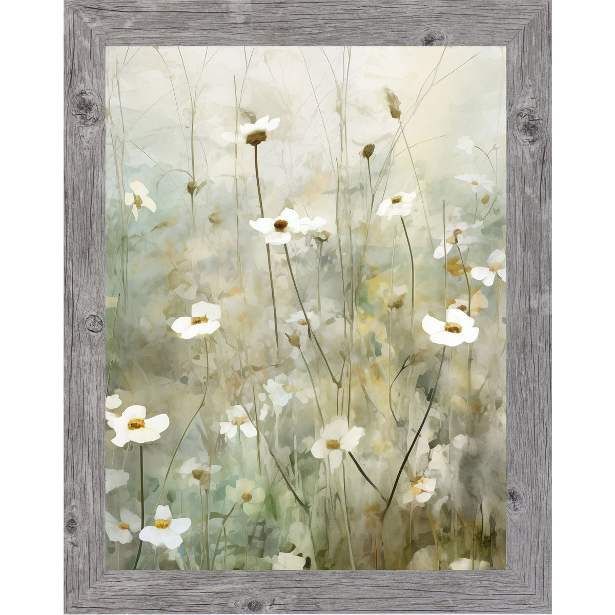 Watercolor Spring Floral Wall Art – Soft Meadow Blooms No Words (SB125) - Summer Snow Art