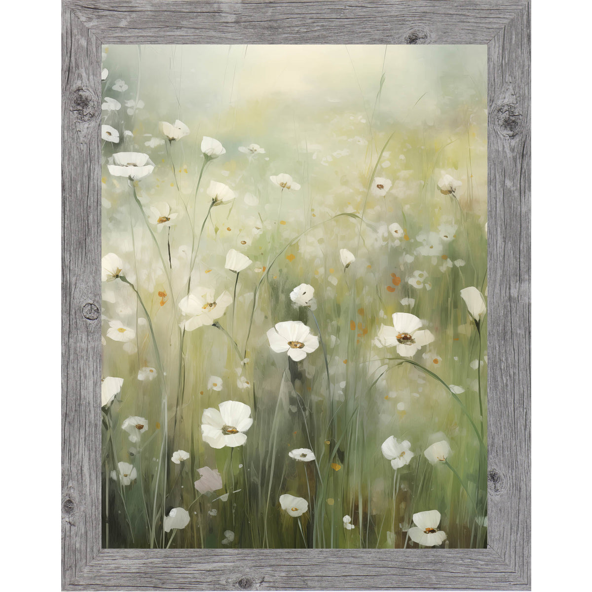 Watercolor Spring Floral Wall Art – No Words Soft Botanical Framed Art (SB124) - Summer Snow Art