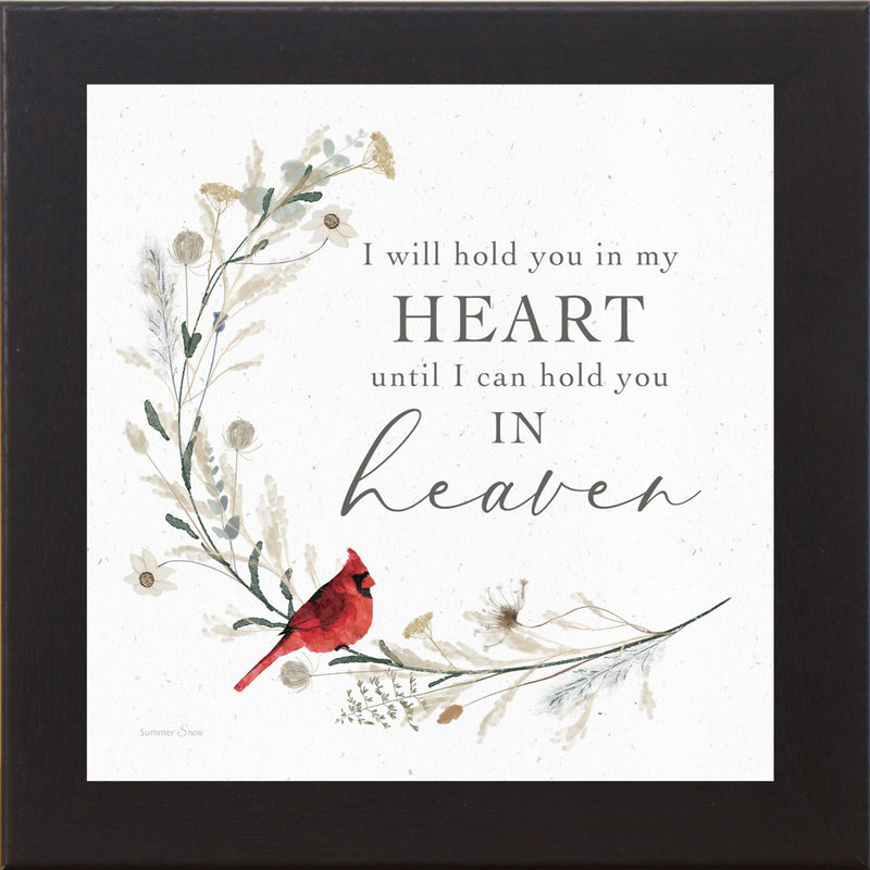 Cardinal Sympathy Wall Art – Choose a Saying | Framed Memorial Gift by Summer Snow | SN14