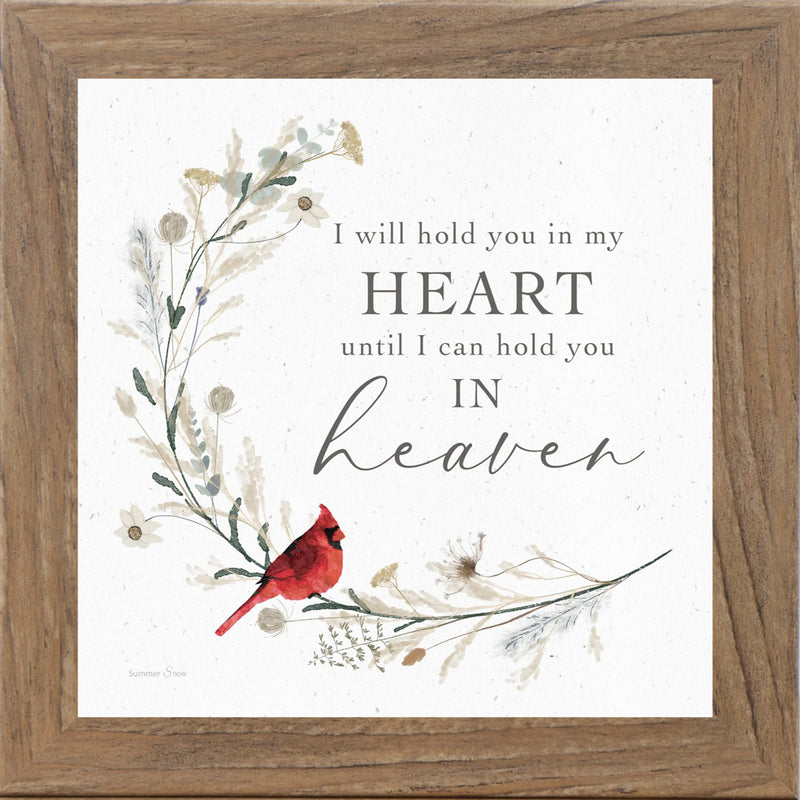Cardinal Sympathy Wall Art – Choose a Saying | Framed Memorial Gift by Summer Snow | SN14
