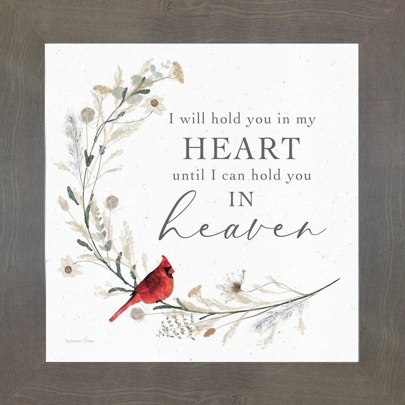Cardinal Sympathy Wall Art – Choose a Saying | Framed Memorial Gift by Summer Snow | SN14