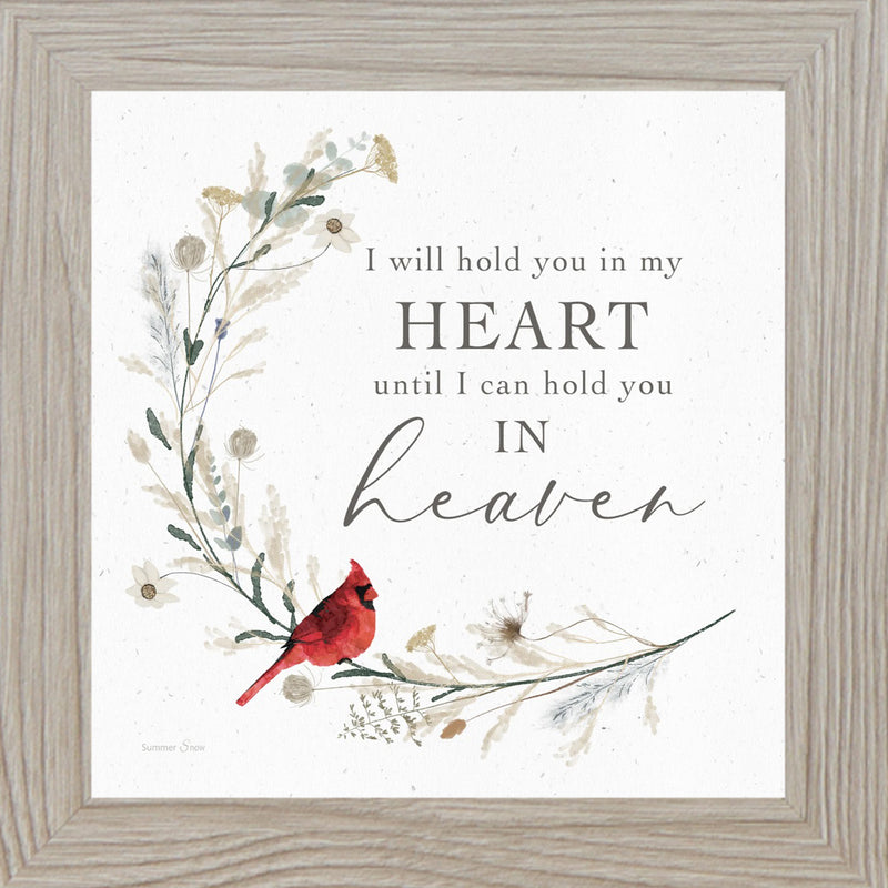 Cardinal Sympathy Wall Art – Choose a Saying | Framed Memorial Gift by Summer Snow | SN14