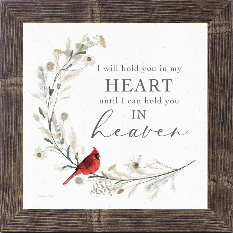 Cardinal Sympathy Wall Art – Choose a Saying | Framed Memorial Gift by Summer Snow | SN14