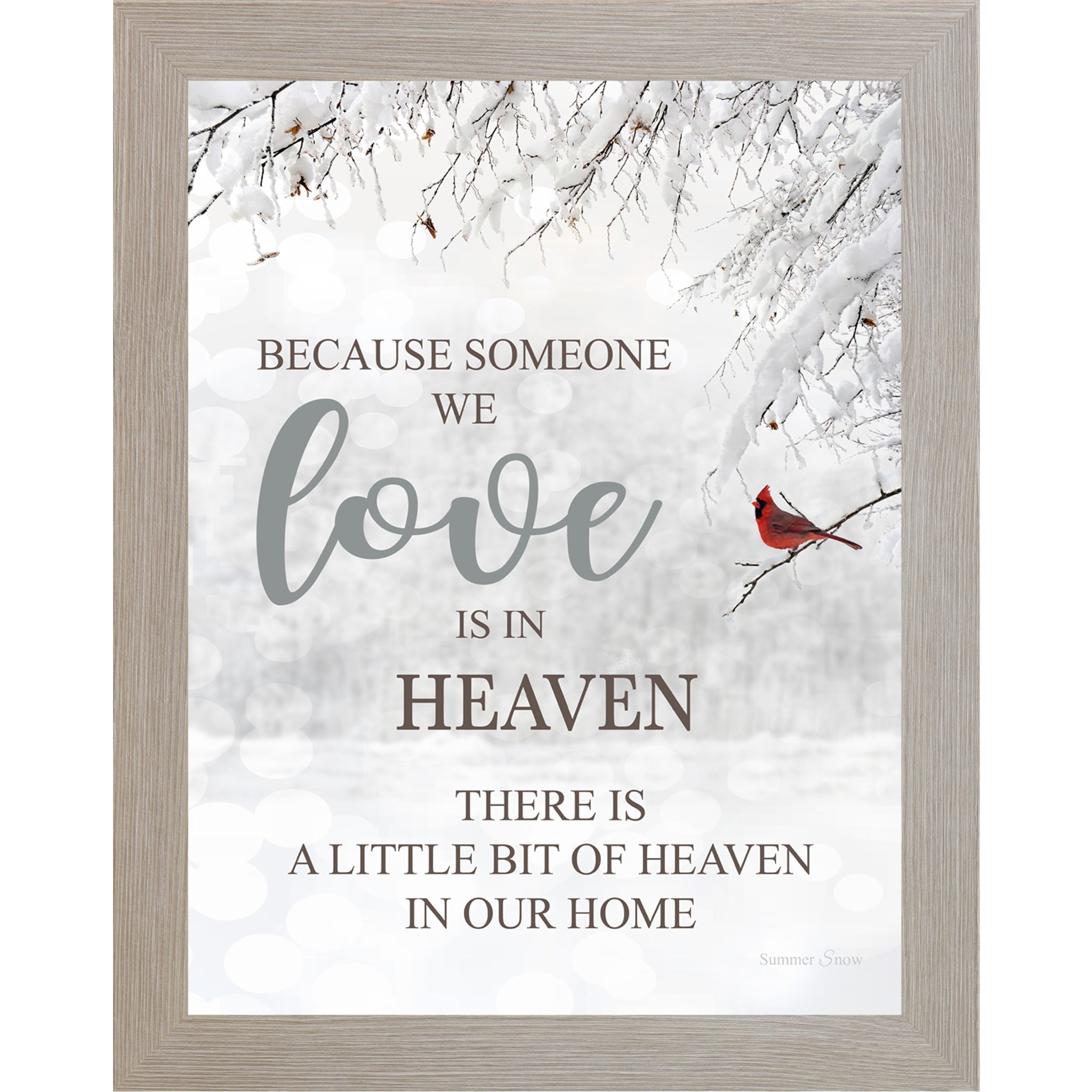 Because Someone We Love Is in Heaven – Framed Sympathy Wall Art (SSA23)