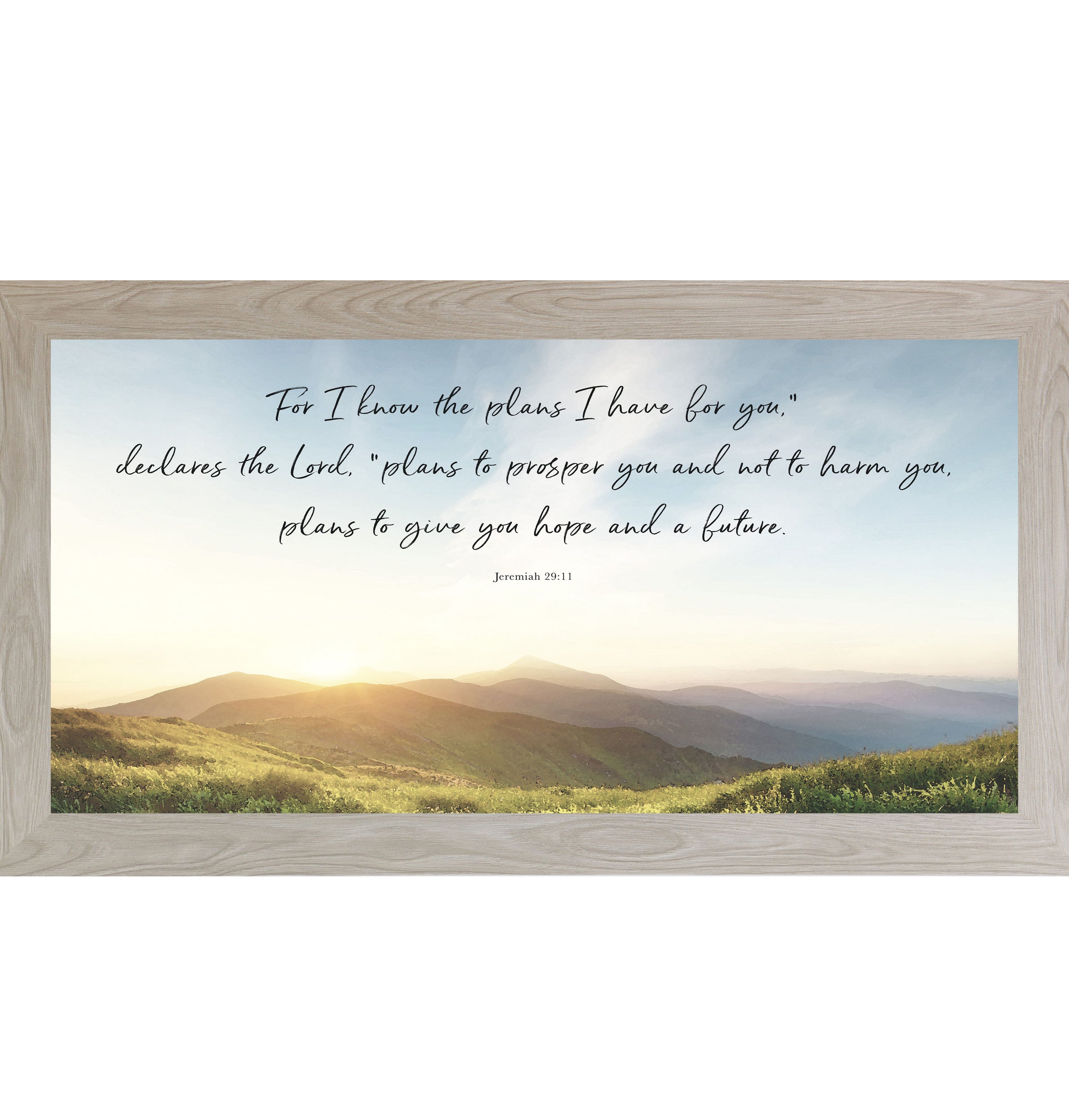 For I Know the Plans I Have for You – Jeremiah 29:11 Framed Wall Art | Inspirational Faith Decor | SS1598