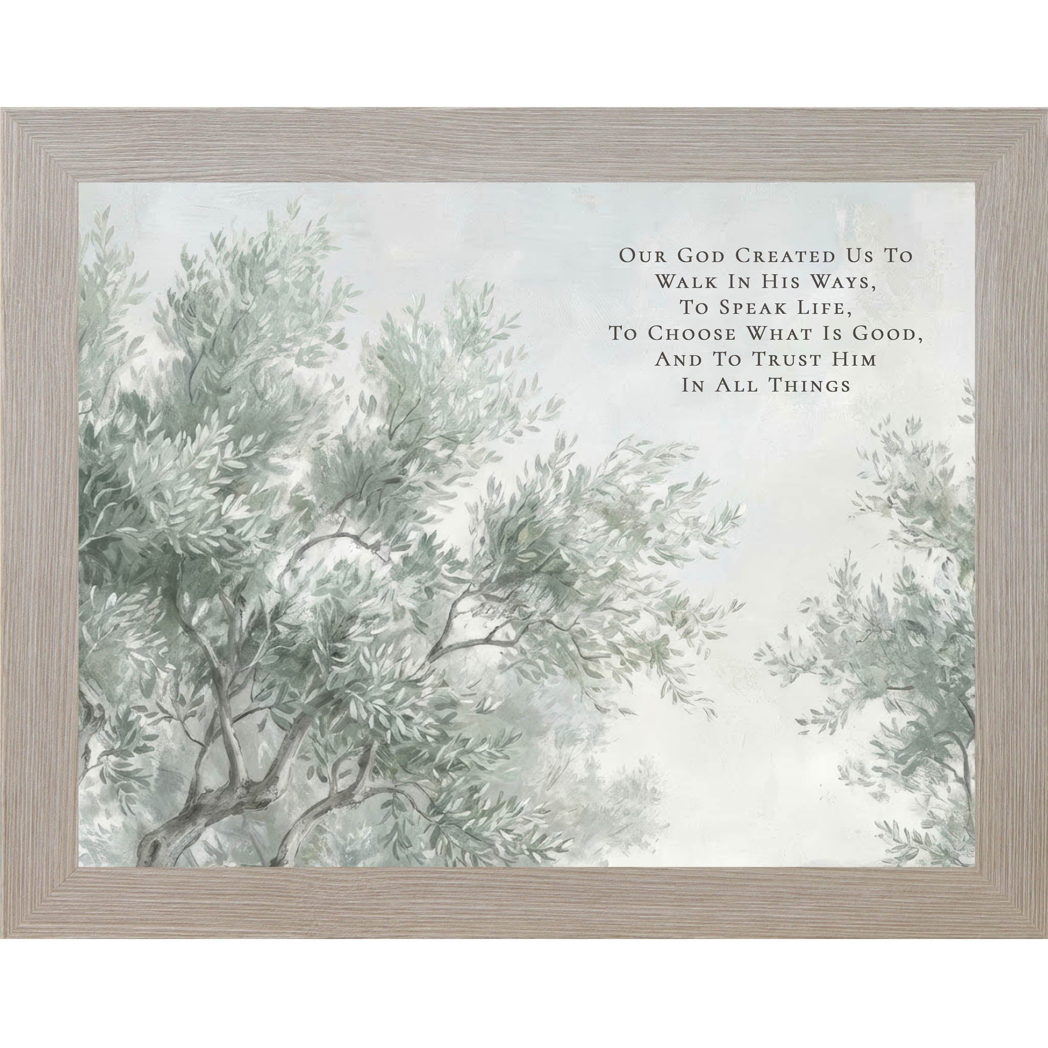 Walk in His Ways Wall Art – Christian Nature Scripture Decor, Peaceful Faith Art (SB152)