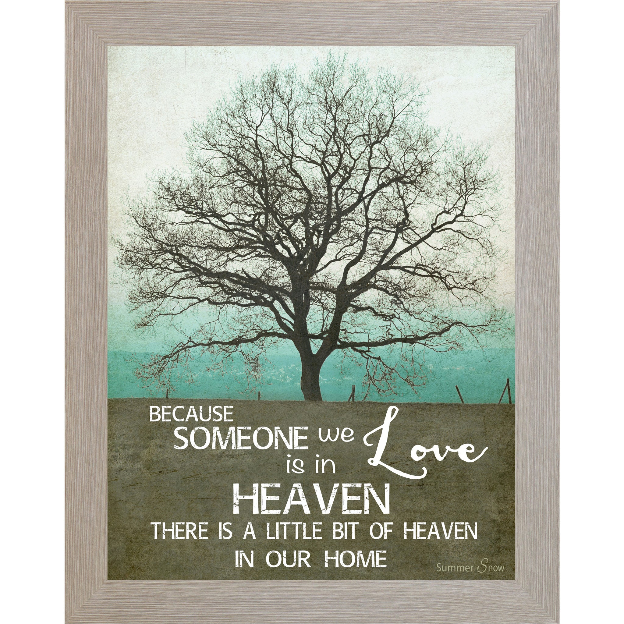 Because Someone We Love Is in Heaven – Sympathy Memorial Wall Art | SS9854 - Summer Snow Art