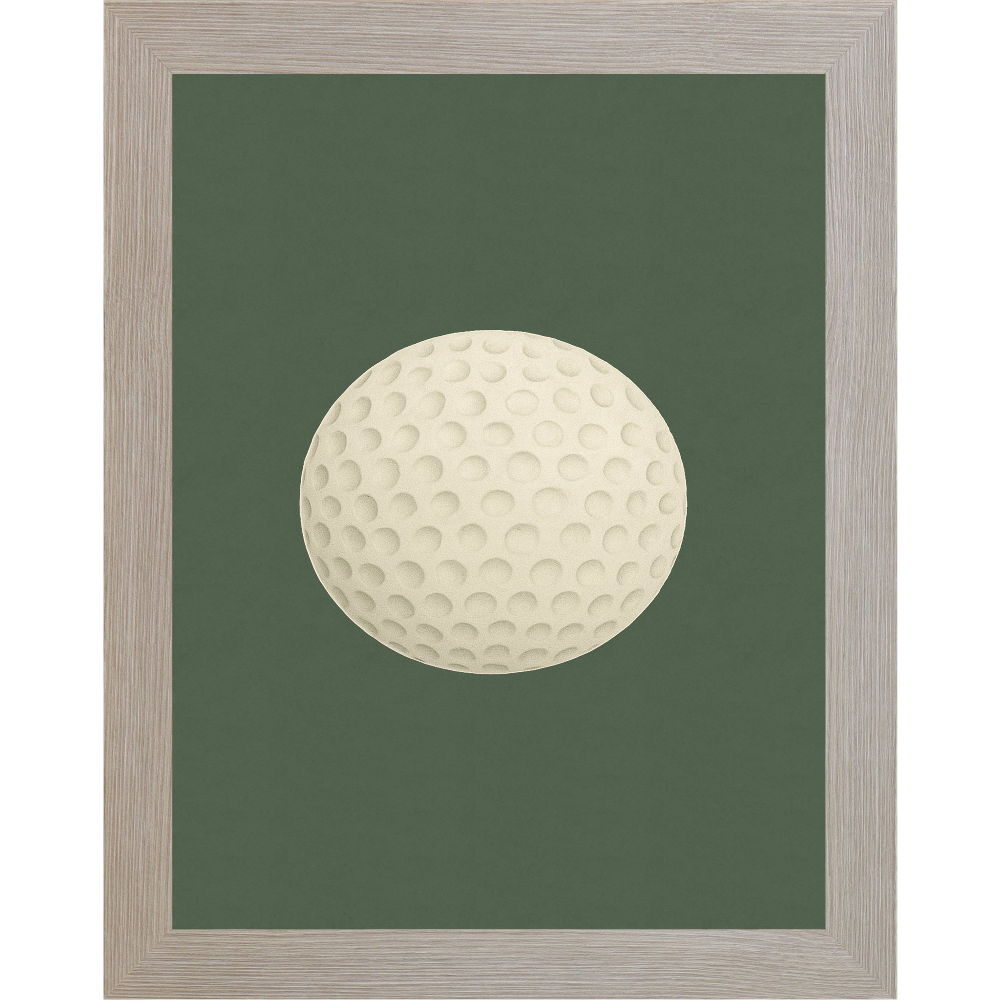 Monte Carlo colored Minimalist golf wall art featuring a white golf ball on a green background.