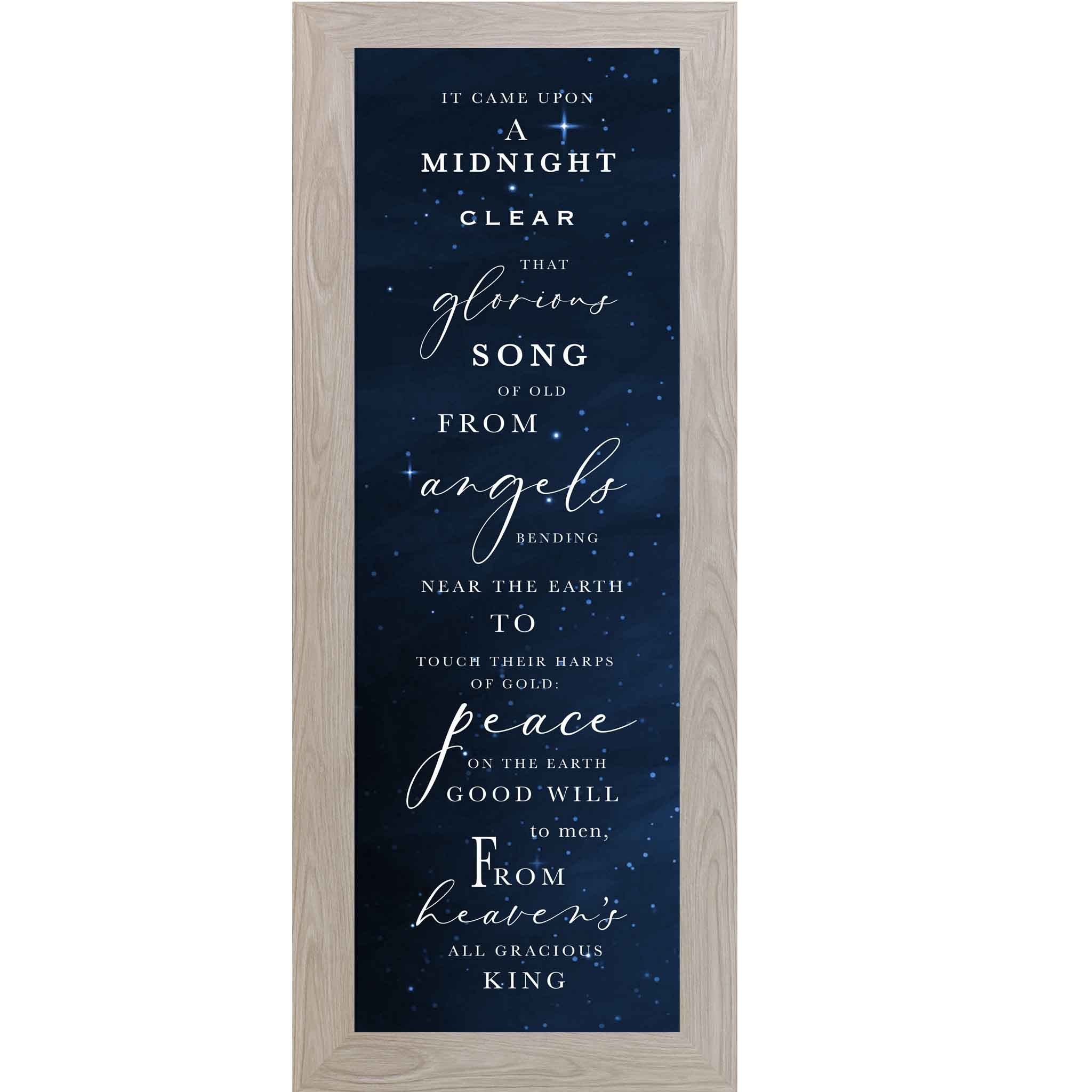 It Came Upon a Midnight Clear Wall Art – Christian Christmas Hymn Decor (SA811)