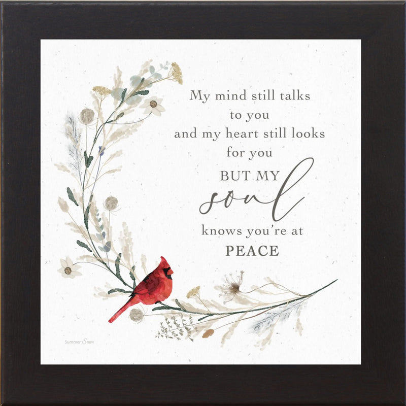 Cardinal Sympathy Wall Art – Choose a Saying | Framed Memorial Gift by Summer Snow | SN14