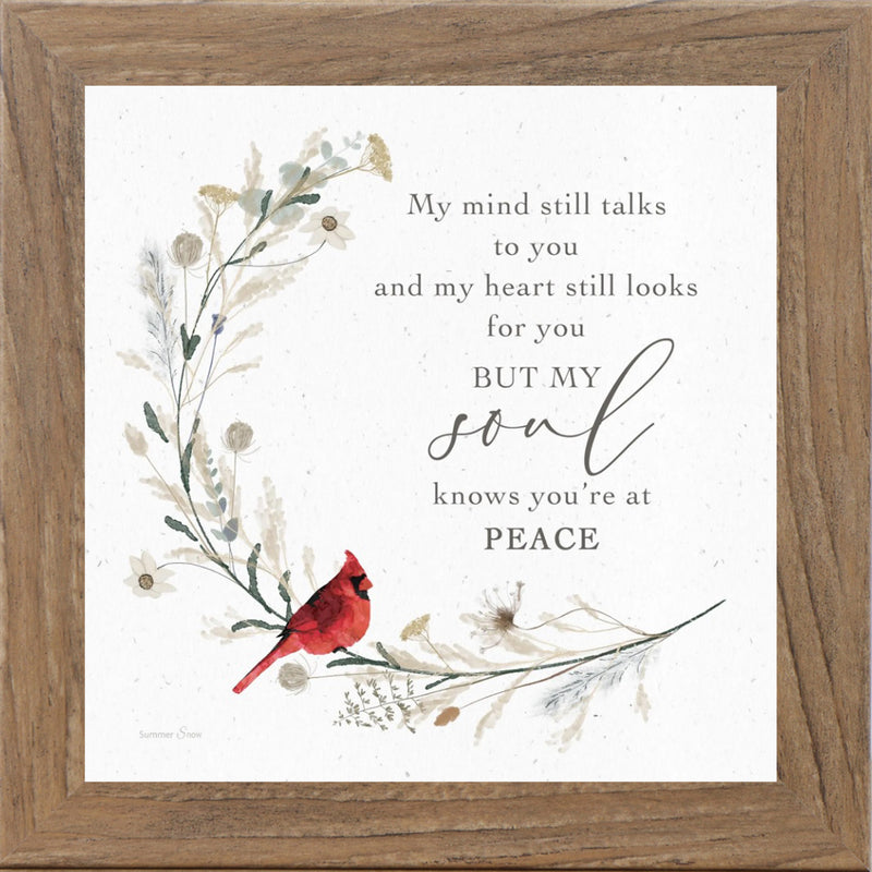 Cardinal Sympathy Wall Art – Choose a Saying | Framed Memorial Gift by Summer Snow | SN14