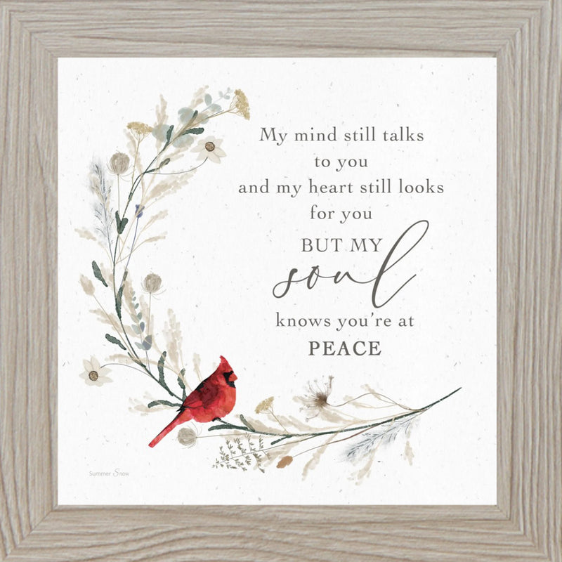 Cardinal Sympathy Wall Art – Choose a Saying | Framed Memorial Gift by Summer Snow | SN14