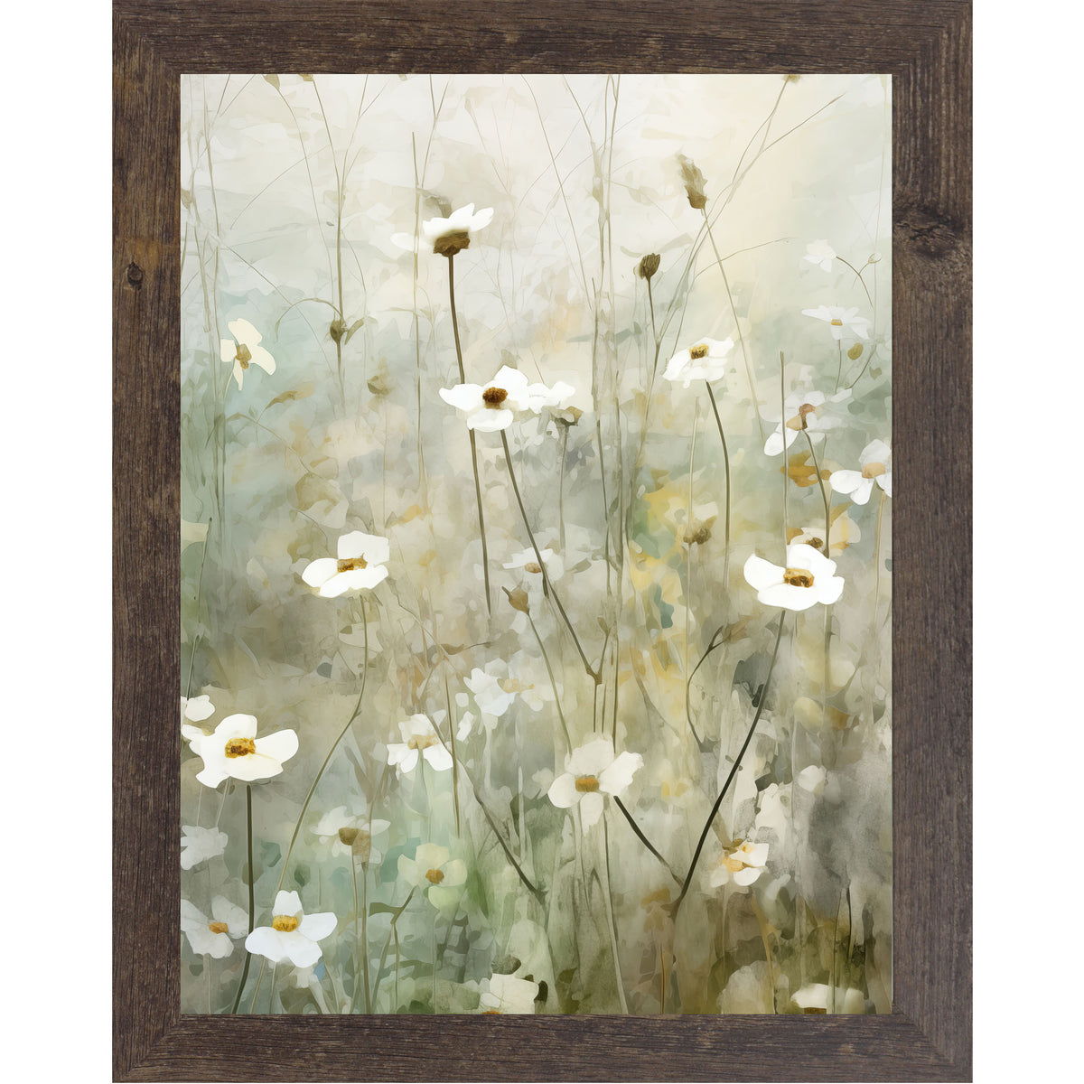 Watercolor Spring Floral Wall Art – Soft Meadow Blooms No Words (SB125) - Summer Snow Art