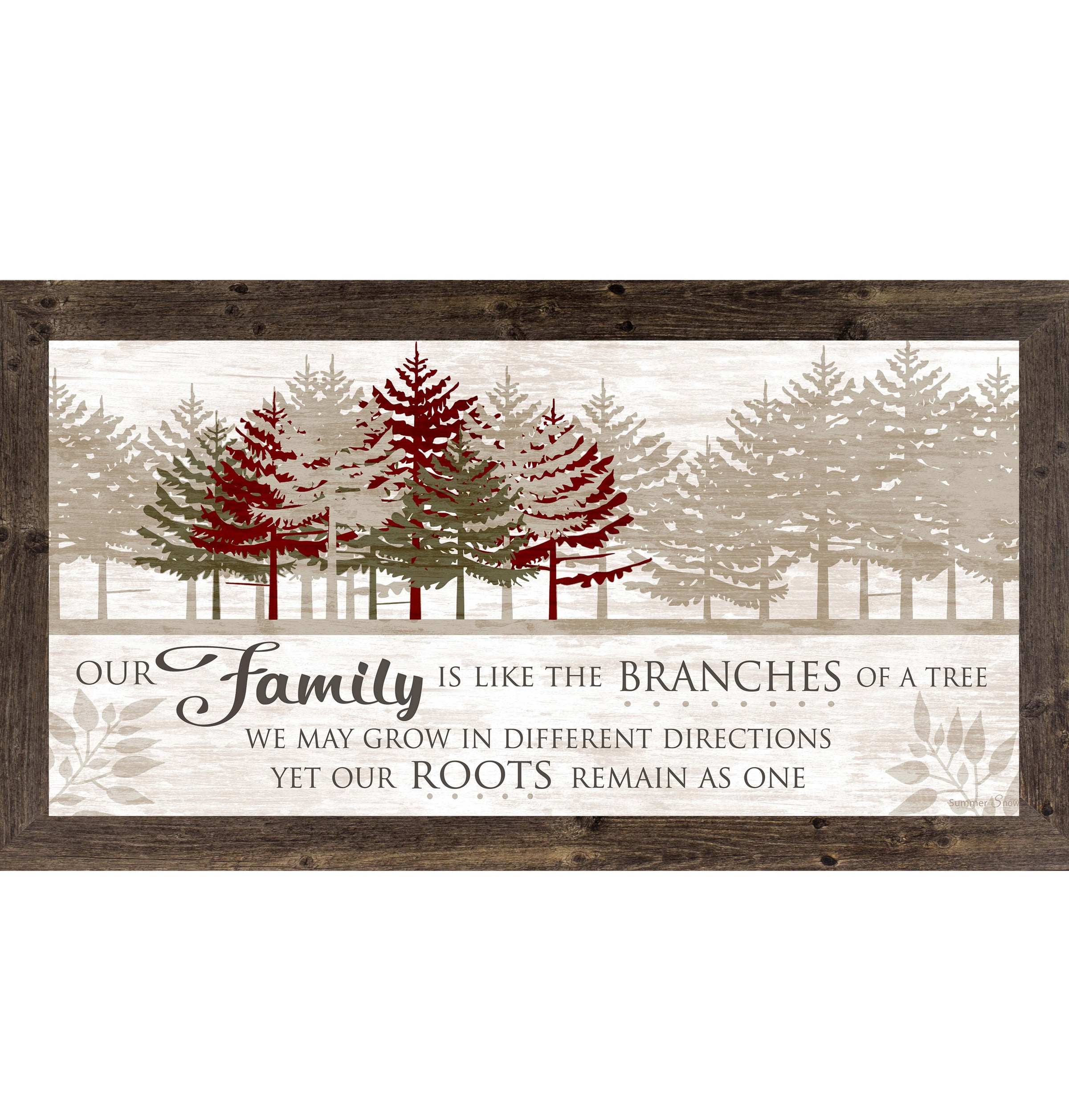 Our Family Is Like the Branches of a Tree – Framed Family Wall Art with Woodland Design (SS1583)