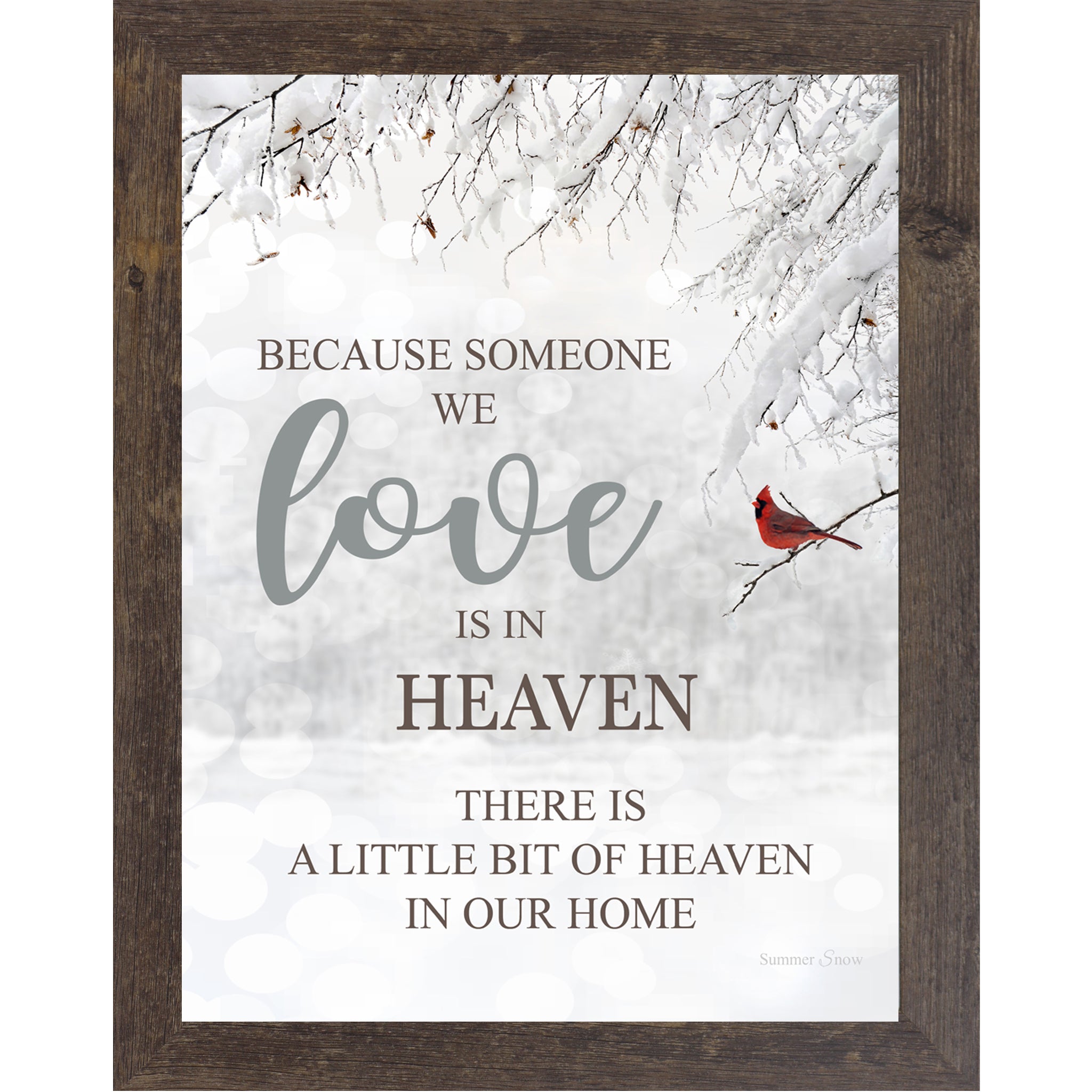 Because Someone We Love Is in Heaven – Framed Sympathy Wall Art (SSA23)