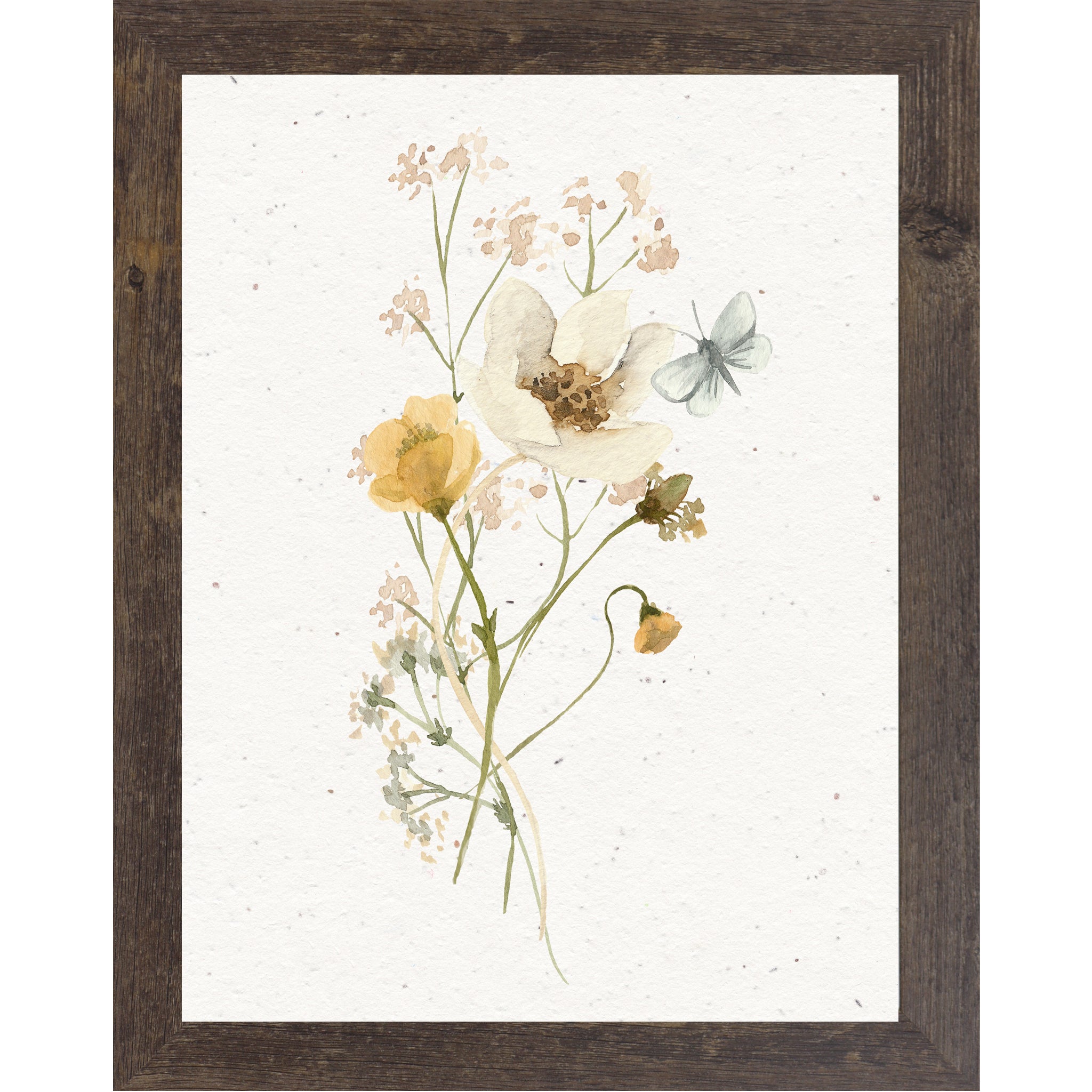 Delicate Wildflowers Wall Art – Soft Botanical Floral Print | SB131