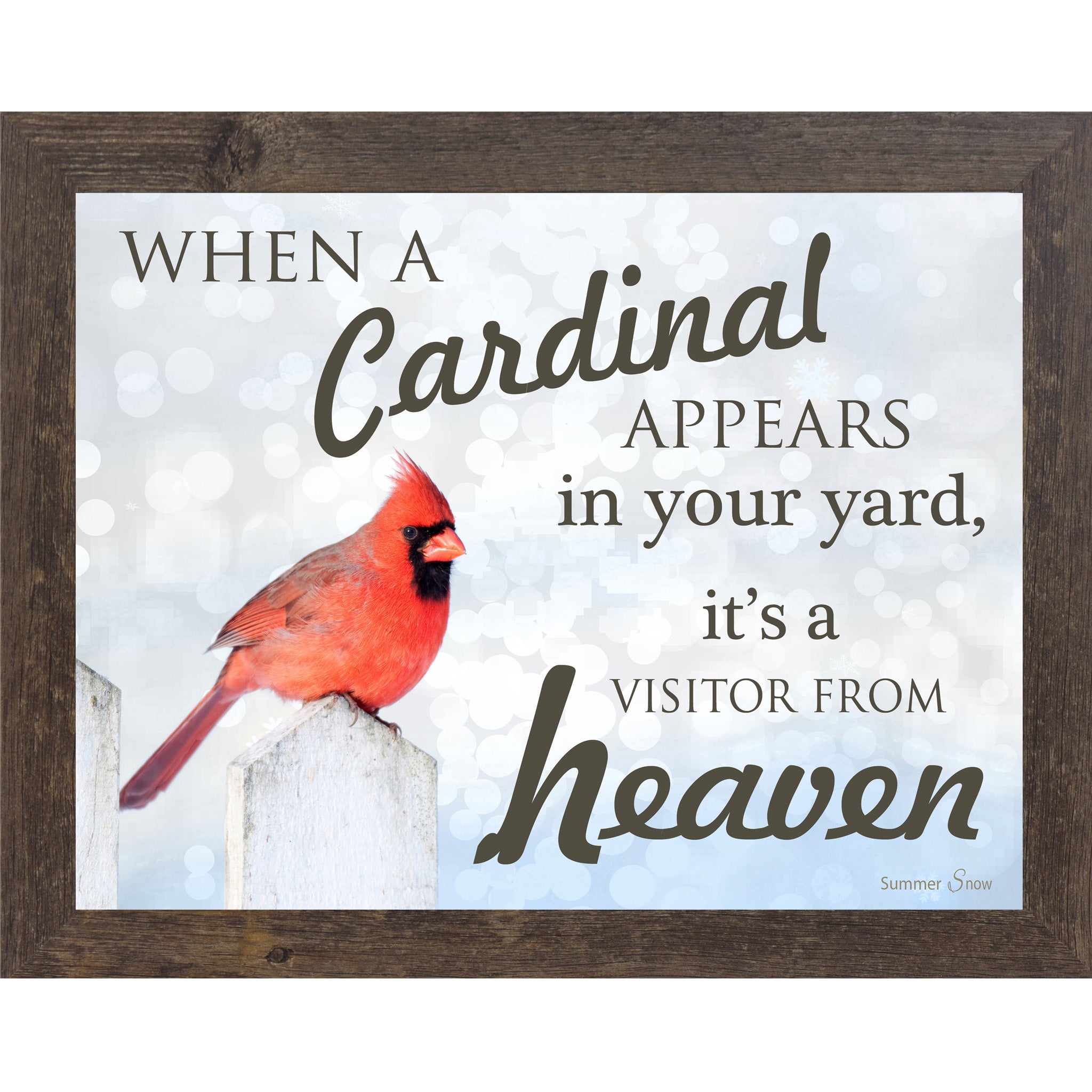 When a Cardinal Appears – Cardinal Remembrance Framed Wall Art | Spiritual Comfort Decor (SS9718)