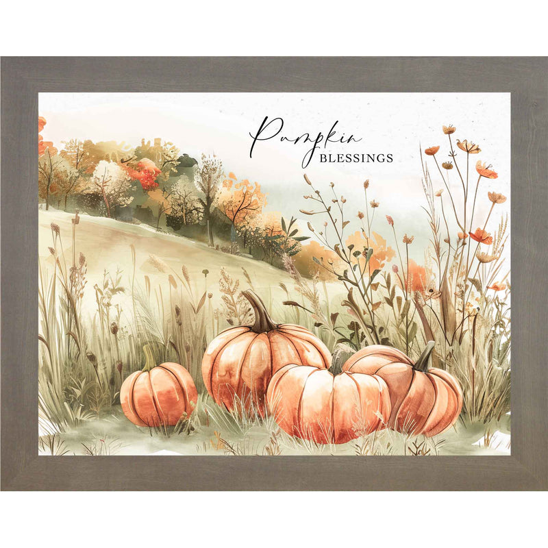 Pumpkin Blessings Fall Wall Art with Pumpkins and Trees NS512