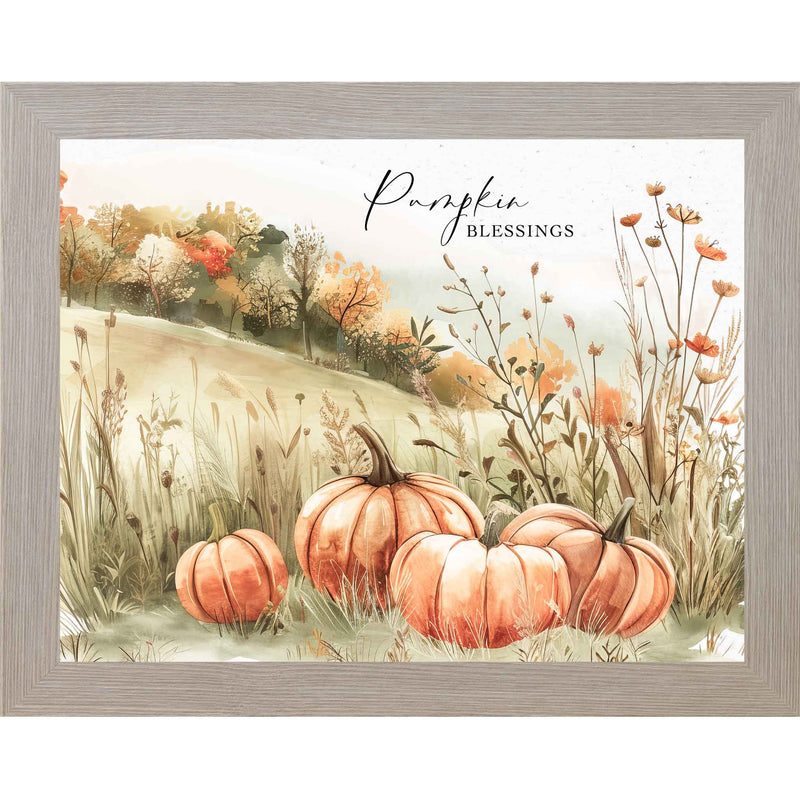 Pumpkin Blessings Fall Wall Art with Pumpkins and Trees NS512