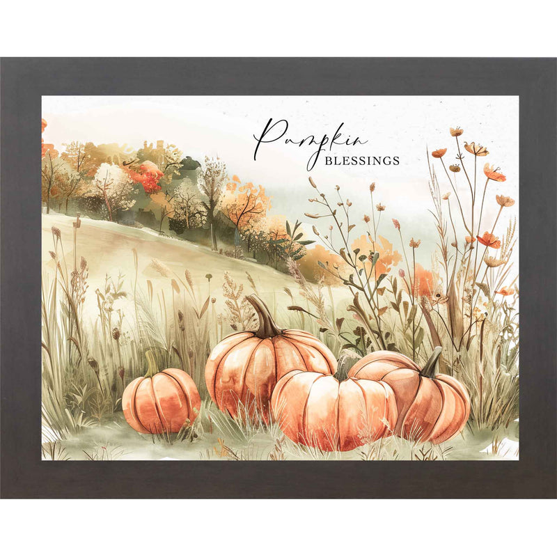 Pumpkin Blessings Fall Wall Art with Pumpkins and Trees NS512