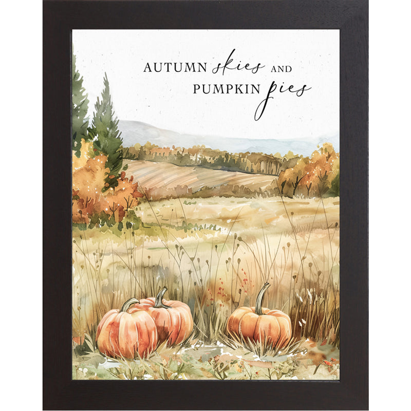 Autumn Skies and Pumpkin Pies – Fall Framed Wall Art – NS354