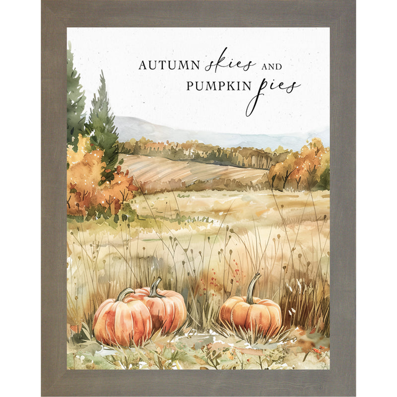 Autumn Skies and Pumpkin Pies – Fall Framed Wall Art – NS354