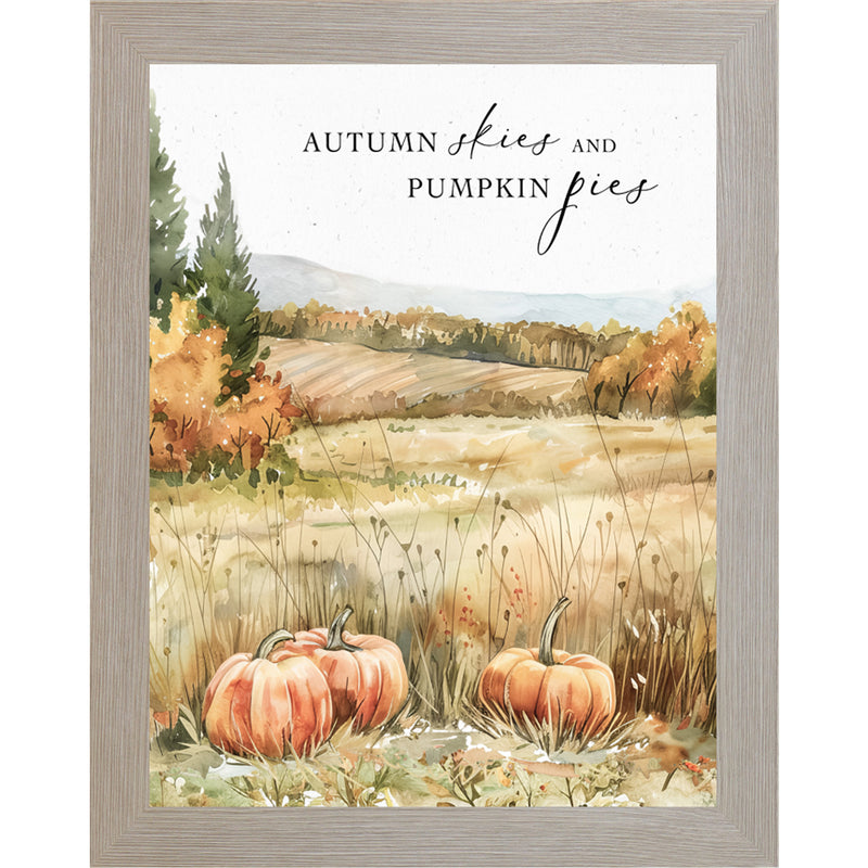 Autumn Skies and Pumpkin Pies – Fall Framed Wall Art – NS354