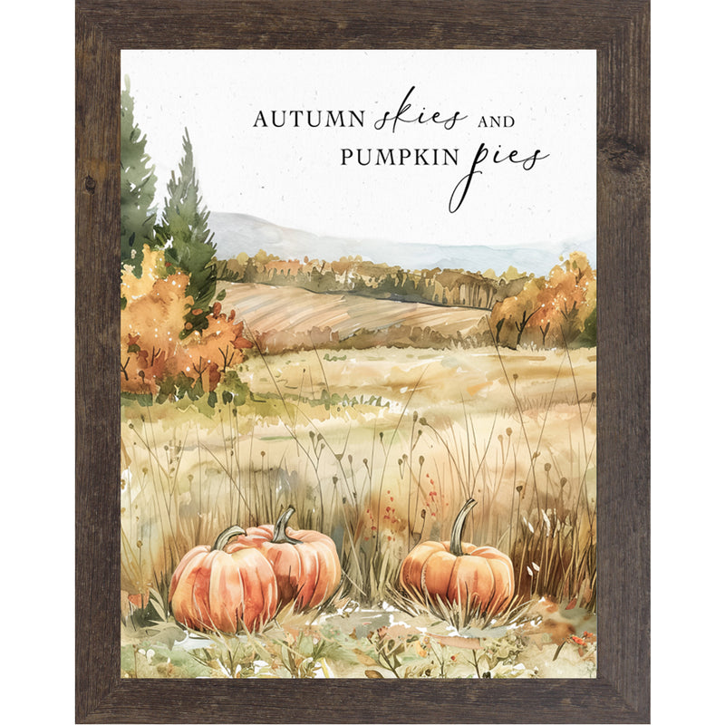 Autumn Skies and Pumpkin Pies – Fall Framed Wall Art – NS354
