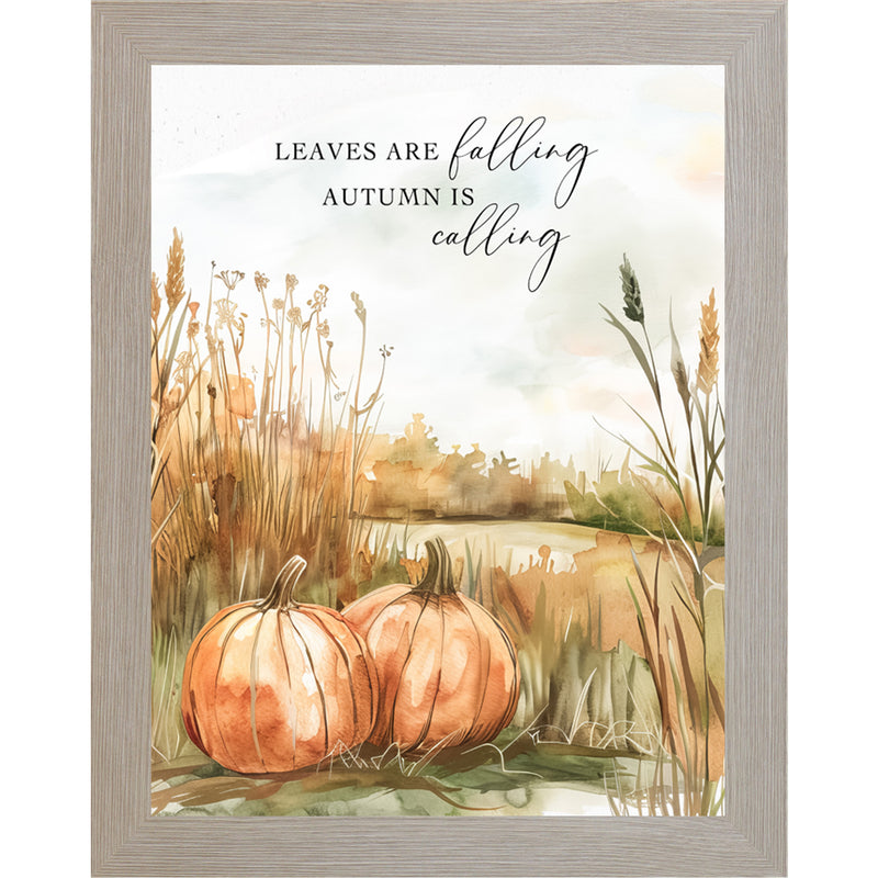 Leaves Are Falling, Autumn Is Calling – Fall Framed Wall Art – NS357