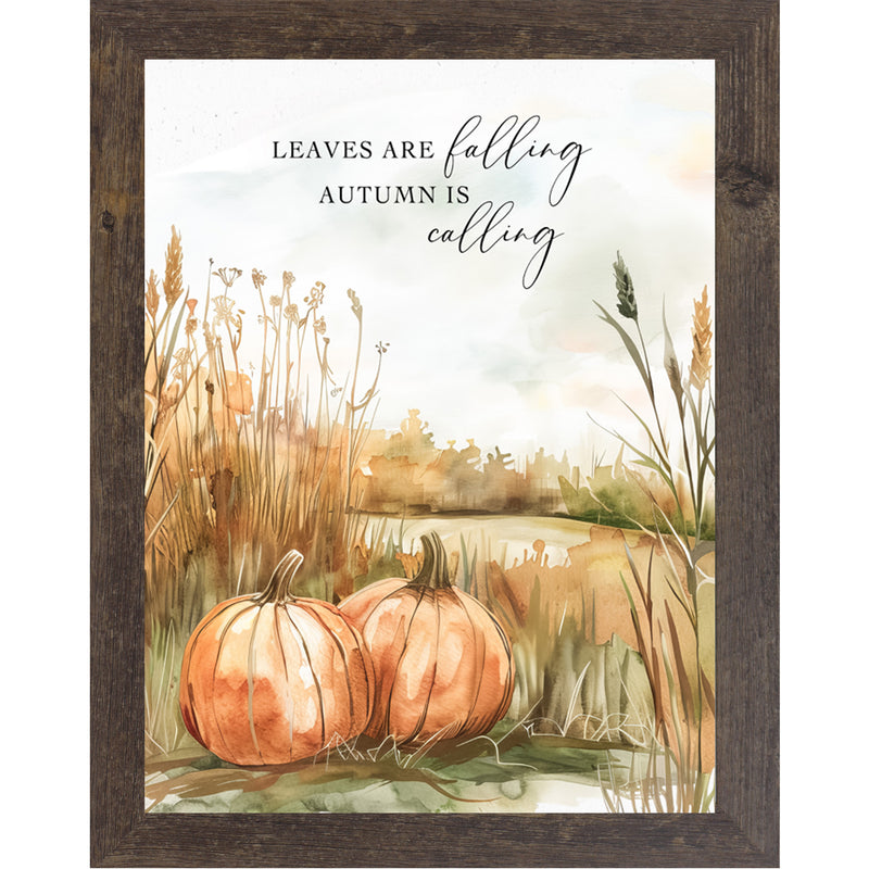 Leaves Are Falling, Autumn Is Calling – Fall Framed Wall Art – NS357