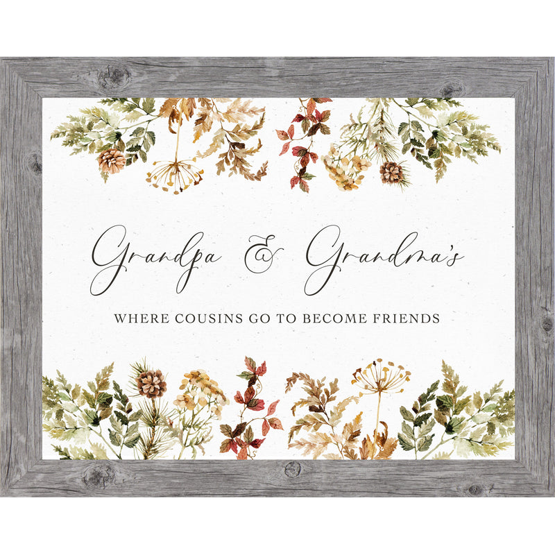 Grandpa & Grandma's Where Cousins Go To Become Friends by Summer Snow NS407