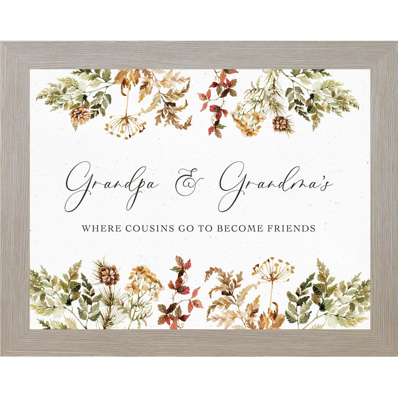 Grandpa & Grandma's Where Cousins Go To Become Friends by Summer Snow NS407