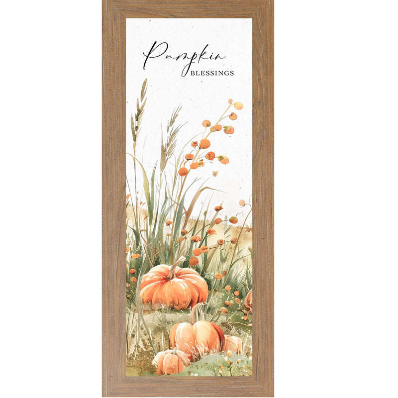Pumpkin Blessings Fall Wall Art with Pumpkins and Trees NS512
